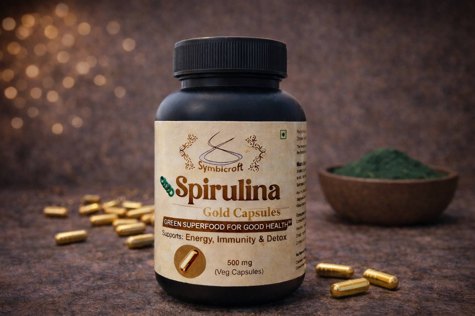 Spirulina Gold Capsules bottle